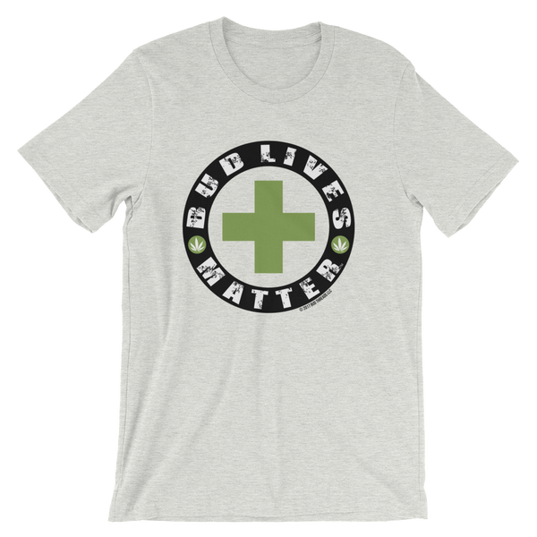 Bud Lives Matter-Circle Green Cross Short-Sleeve Unisex T-Shirt