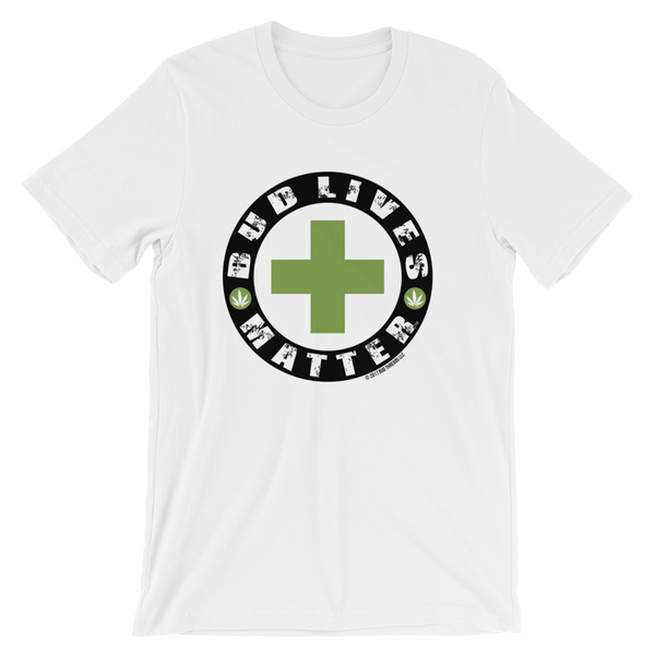Bud Lives Matter-Circle Green Cross Short-Sleeve Unisex T-Shirt