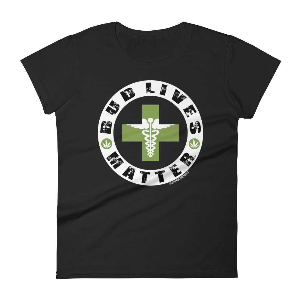 Bud Lives Matter-Circle Green Med-Rev Cross Women's short sleeve t-shirt