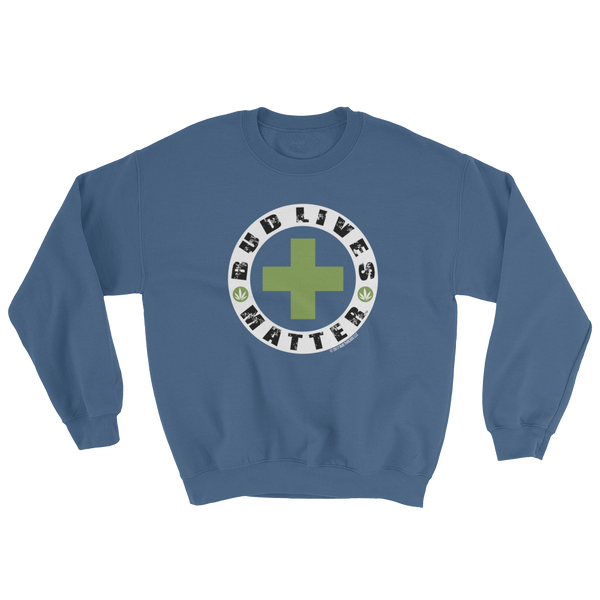 Bud Lives Matter-Circle Green Cross Sweatshirt