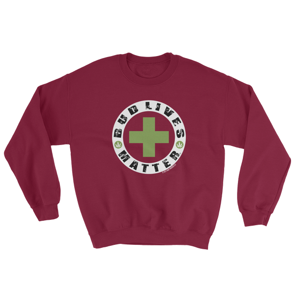 Bud Lives Matter-Circle Green Cross Sweatshirt