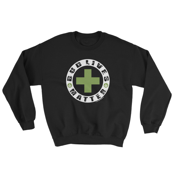 Bud Lives Matter-Circle Green Cross Sweatshirt