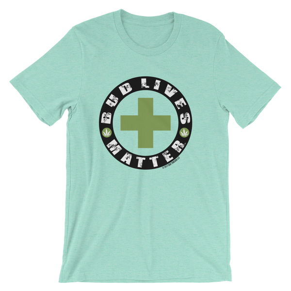 Bud Lives Matter-Circle Green Cross Short-Sleeve Unisex T-Shirt