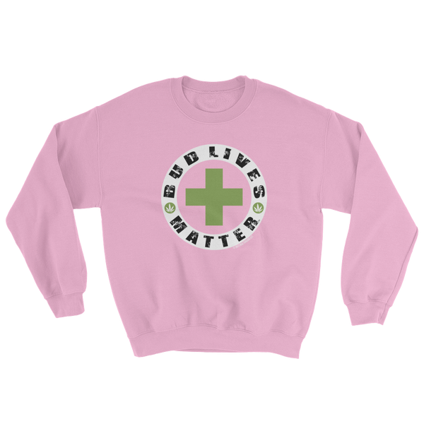 Bud Lives Matter-Circle Green Cross Sweatshirt