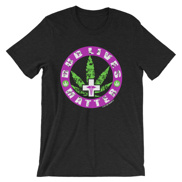 Bud Lives Matter-Purple Circle Med Cross Short-Sleeve Unisex T-Shirt