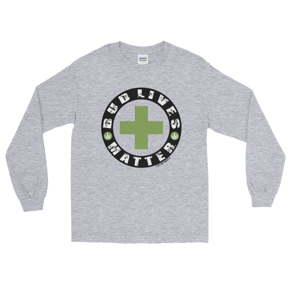 Bud Lives Matter-Circle Green Cross Long Sleeve T-Shirt