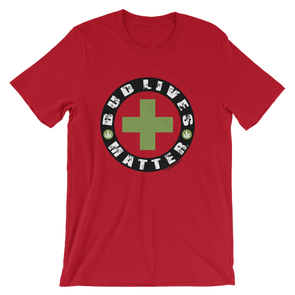 Bud Lives Matter-Circle Green Cross Short-Sleeve Unisex T-Shirt