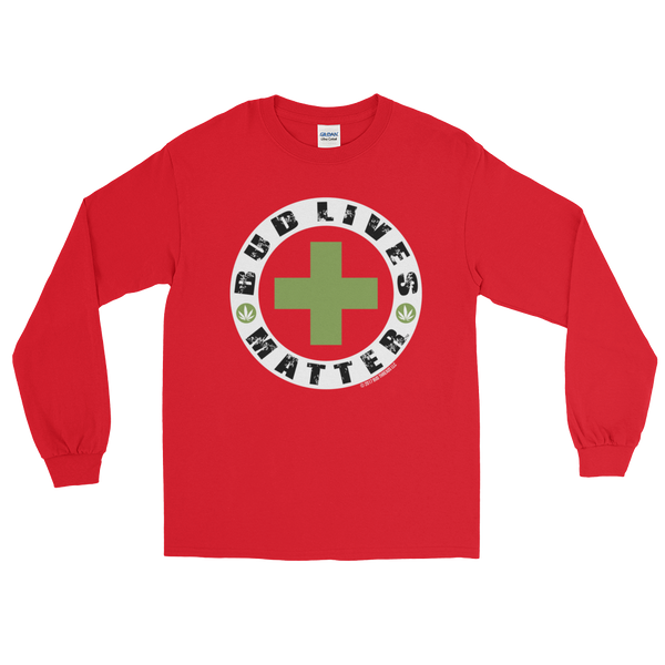 Bud Lives Matter-Circle Green Rev Cross Long Sleeve T-Shirt