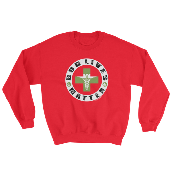 Bud Lives Matter-Circle Green Med-Rev Cross Sweatshirt