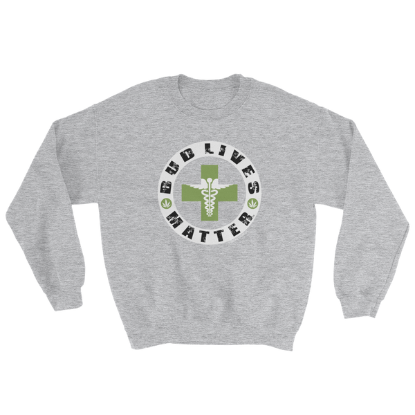 Bud Lives Matter-Circle Green Med-Rev Cross Sweatshirt