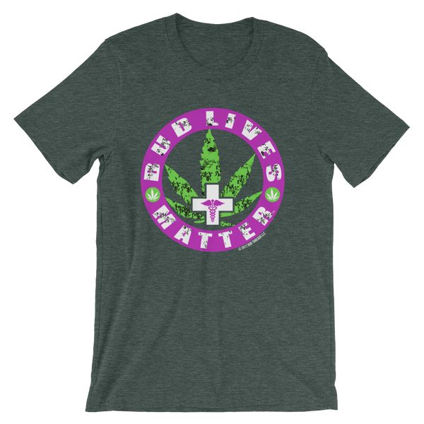 Bud Lives Matter-Purple Circle Med Cross Short-Sleeve Unisex T-Shirt