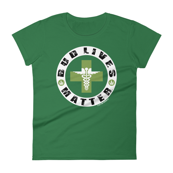 Bud Lives Matter-Circle Green Med-Rev Cross Women's short sleeve t-shirt