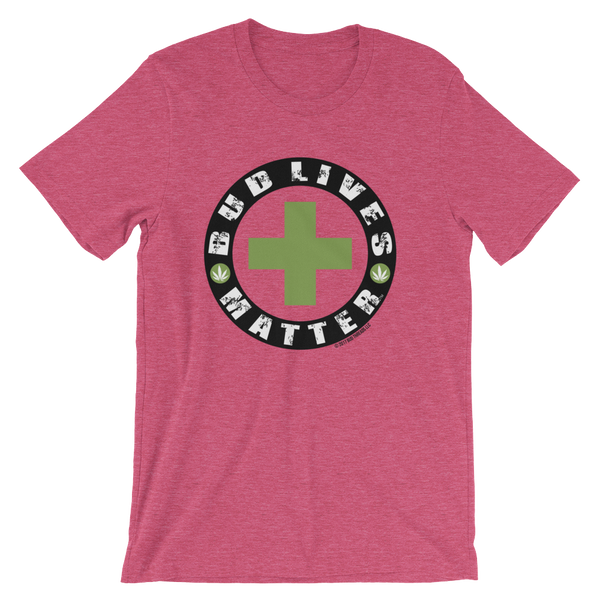 Bud Lives Matter-Circle Green Cross Short-Sleeve Unisex T-Shirt
