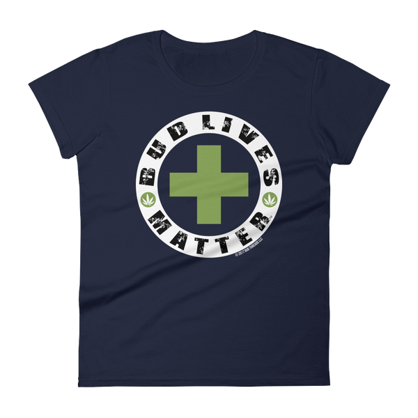 Bud Lives Matter-Circle Green Cross Reverse Women's short sleeve t-shirt