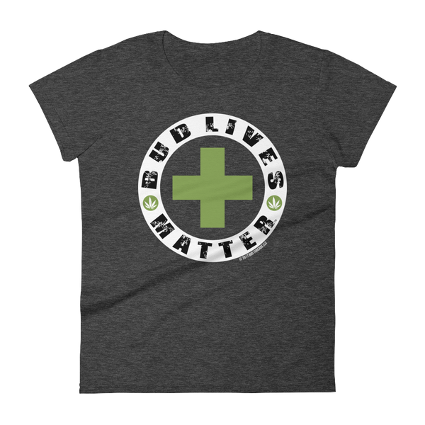 Bud Lives Matter-Circle Green Cross Reverse Women's short sleeve t-shirt