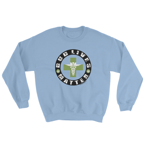 Bud Lives Matter-Circle Green Med-Cross Sweatshirt
